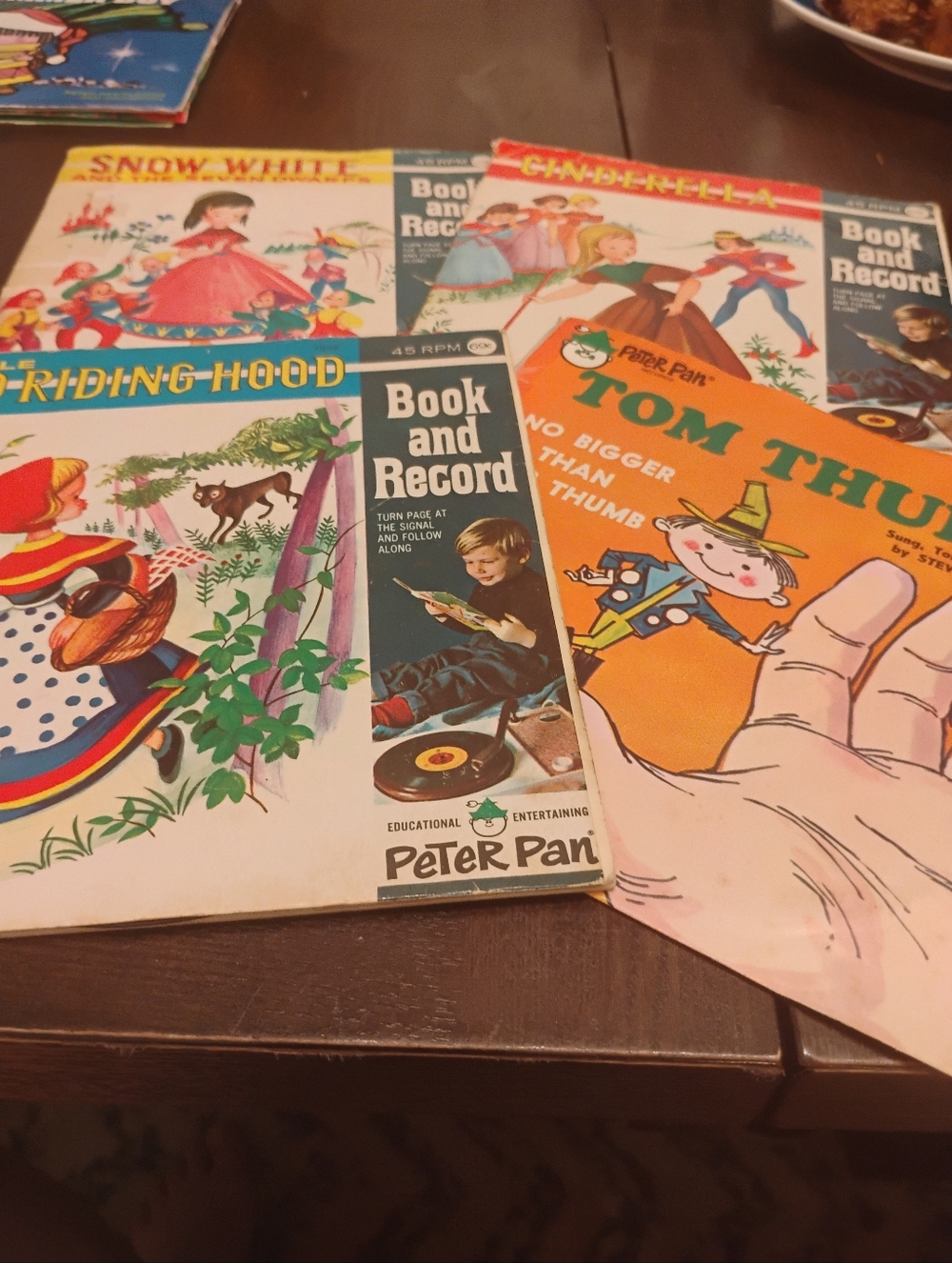 Vintage Children's Storybook Record Set - Colorful Illustrated Covers
